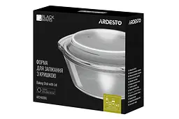 Форма для запікання з кришкою Ardesto Black Mars 23.3х20.6х10.2 см боросилікатне скло кругла прозора kuh0014497 - мініатюра 3