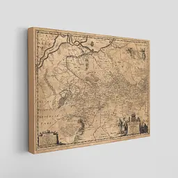 Інтер'єрна картина Загальна карта України 1648 року Гійома де Боплана, Beauplan Ukraine XVII map, істория, 83×106 см (id6040) - мініатюра 2