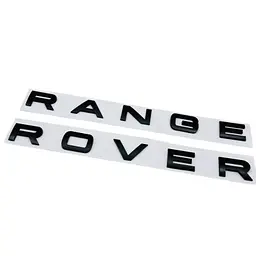 Емблема напис RANGE ROVER чорна матова 720х31мм пластик (на скотчі) - мініатюра 6