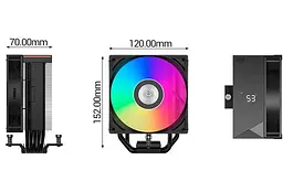 Кулер для процесора PcCooler RT500 Digital ARGB BK (RT500 Digital ARGB BK) - мініатюра 8