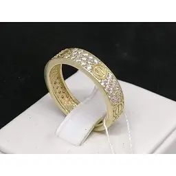 Золоте кільце KievGold з фіанітами. 1/8888 18,5 - мініатюра 3