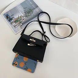 Жіноча сумка через плече крос-боді з екошкіри Lilly P2-14067904A Чорна - мініатюра 11