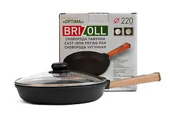 Сковорода чавунна Brizoll Optima Lids O2240P-C 22 см
