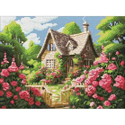 Алмазна мозаїка Затишний будиночок Ideyka AMO8141, 30x40 см