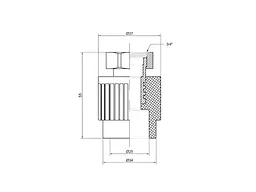Муфта з гайкою Thermo Alliance 3/4" d=25мм поліпропіленова 3/4"В з нак. гайкою, для поліпроп. труб (DSI302) - мініатюра 2