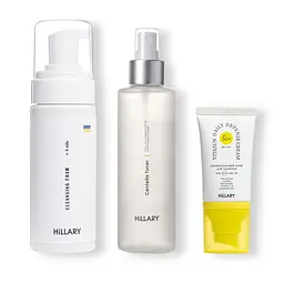 Солнцезащитный крем SPF 50 + Набор Очищение и Тонизирование Hillary