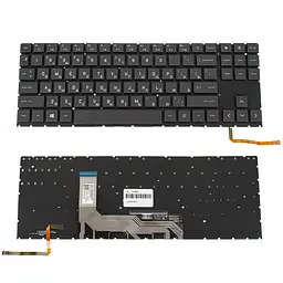 Клавіатура для ноутбука HP (Omen: 15-EK series) rus, black, без фрейму, підсвічування клавіш