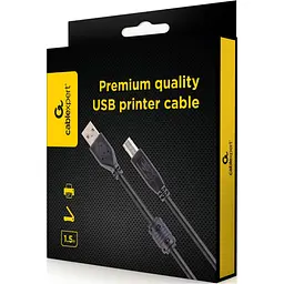 Кабель Cablexpert USB 2.0 AM/BM 1.5 m Black [CCFB-USB2-AMBM-1.5 m] [119102] - мініатюра 4