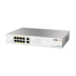 PoE-комутатор 10-портовий керований Wi-Tek WI-PCES310G гігабітний 8x1000Mbps PoE+, 2x1000Mbps Uplink, 110W, Cloud, ONVIF (73-00252)