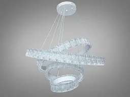Підвісна LED люстра кільця біла 220 Вт 38-40 м² - мініатюра 4