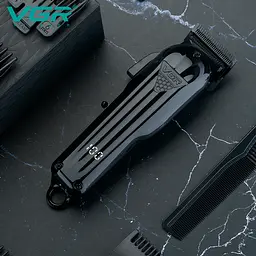 Машинка для стрижки акумуляторна VGR V-282 LCD гребінець (6 насадок) - мініатюра 8