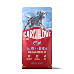 Сухий корм для молодих собак великих порід Carnilove Active Salmon & Turkey Junior Large Breed суперпреміум лосось та індичка 12 кг