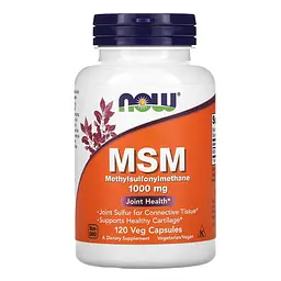 MSM (Сірка) MSM 1000 mg 120 капсул NOW vit0006627