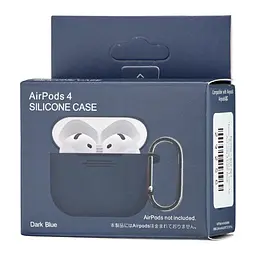 Чохол Silicone Case 1,2mm for AirPods 4 Dark Blue - мініатюра 2