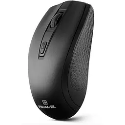 Мишка REAL-EL RM-308 Wireless Black (EL123200033) - мініатюра 2
