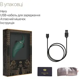 Дизайнерський вібратор 2 в 1 з язичком Zalo Hero Jewel Green та кристалом Swarovski - мініатюра 7