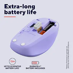 Комп'ютерна миша Trust Yvi+ Compact Multi-Device WL/BT/USB-A фіолетовий teh0014036 - мініатюра 3
