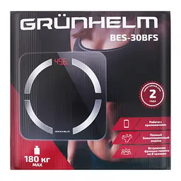 Ваги фітнес Grunhelm BES-30BFS максимальна вага 180 кг чорний (105924) - мініатюра 3