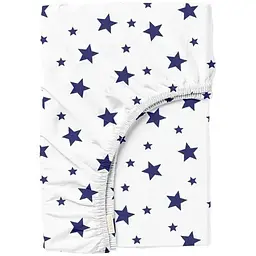 Простирадло Cosas на резинці в дитяче ліжечко 60х120 big stars, синій (StarsBigBlue_120)