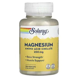 Магний Magnesium Chelate 200 mg 100 капсул Solaray vit0005454