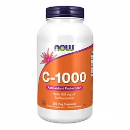 Вітамін C Now Foods (C-1000) - 250 веганських капсул