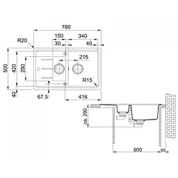 Кухонна мийка Franke Basis BFG 651-78 114.0565.111 - мініатюра 3