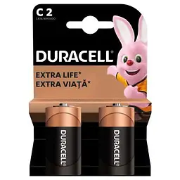 Батарейка Duracell C LR14 лужна 2шт. в упаковці (5000394052529 / 81483545) - мініатюра 2