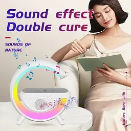 Настільна смарт лампа-нічник RGB 3 в 1 Rainbow Light-Wireless Charger-Speaker - мініатюра 5