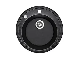 Кухонна мийка Adamant SUN чорна d 510x200 мм, без крила d 51