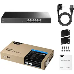 Комутатор Cudy GS1016L 16 портовий Gigabit Metal Switch 19` RM - мініатюра 4
