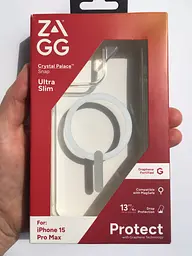 Оригінальний протиударний чохол Gear4 Crystal Palace MagSafe для iPhone 15 Pro Max Прозорий - мініатюра 2