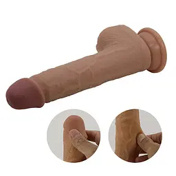 Вібратор на присосці PRETTY LOVE - Tommy 8,9'' Light Brown, 3 vibration functions 3 PRETTY LOVE BW-008113W 98740 - мініатюра 8