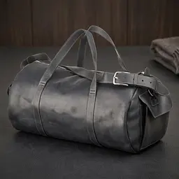 Сумка дорожня Grande Pelle 11046 із вінтажної шкіри чорна - мініатюра 1