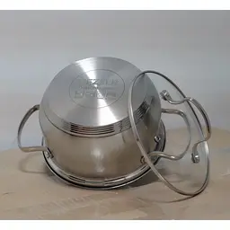 Каструля Vezzer зі скляною кришкою 18 см 2 л (VZ12141R-18C) - мініатюра 5