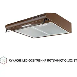 Витяжка пласка Perfelli PL 5144 Dark BR LED - мініатюра 3