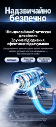 Автомобільний компресор UGREEN ET501 насос для шин від прикурювача 12 В тиск 3–150 psi 30 л/хв без навантаження автостоп за заданим тиском цифровий манометр ліхтар із попередженням і SOS захист від перегрівання пам’ять тиску швидкознімний адаптер Schrader перехідник Presta насадки для м’ячів і надувних виробів знімний кабель живлення 3 м знімний повітряний шланг 17 см двигун 120 Вт чорно-темно-сірий з помаранчевими позначками (35573) - мініатюра 13