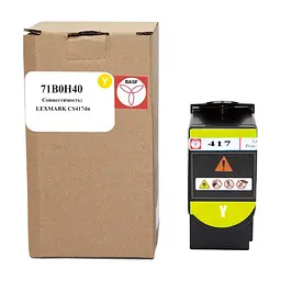 Тонер-картридж BASF Lexmark CS417dn 71B0H40 Yellow (BASF-KT-71B0H40)