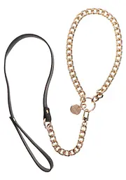 Нашийник з повідцем Taboom Statement Collar and leash, рожеве золото