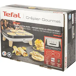 Млинниця Tefal Crepier Gourmet 1100 Вт діаметр 11.5 см та 18.5 см тефлон чорно-срібляста (PY900D12) - мініатюра 13