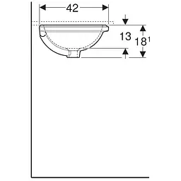 Умивальник Geberit Variform 48x42 Білий 500.749.01.2 - мініатюра 2