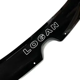 Дефлектор капота мухобійка Renault Logan / Sandero 2013- Євро кріплення Voron Glass - мініатюра 3