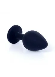 Анальна пробка - Jewellery Silicone Black Plug M Pink - мініатюра 6