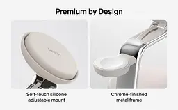Зарядний пристрій бездротовий Belkin UltraCharge Pro 3-in-1 Magnetic Charging Dock 25Вт, Sand - мініатюра 5