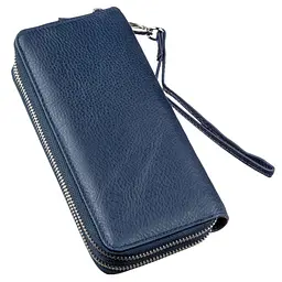 Цікавий жіночий клатч з ремінцем ST Leather 18869 синій - мініатюра 5