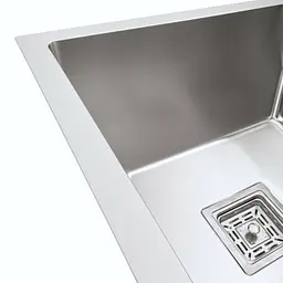 Кухонна мийка на дві чаші Platinum Handmade HDB 750x410x230 нержавійка (квадратний сифон, 3.0/1.0), Нержавіюча сталь - мініатюра 4