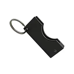Захисний алюмінієвий чохол для ключа YubiKey 5 / 5C / Security Key NFC з брелком, Чорний, 1 шт - мініатюра 2