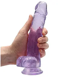 Фалоімітатор - Realrock Dildo 8" Purple - мініатюра 5