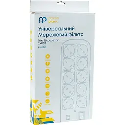 Мережевий фільтр живлення PowerPlant 10м, 10 розеток, USB, євро, 100% мідь (YS-N6065/10) (EX610563) - мініатюра 3