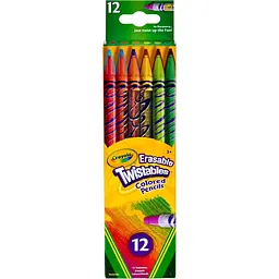 Набір олівців Crayola Твіст, з ластиком, 12 шт. (256360.024)