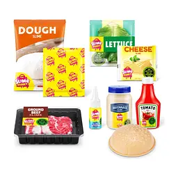 Игровой набор Slime Mart Shopping Basket Бургер (15905A) - миниатюра 3